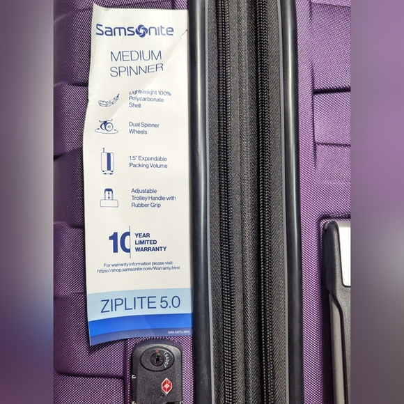 Samsonite "Ziplite 5.0" Hardshell Spinner Luggage 24" *NWT* - Picture 3 of 8